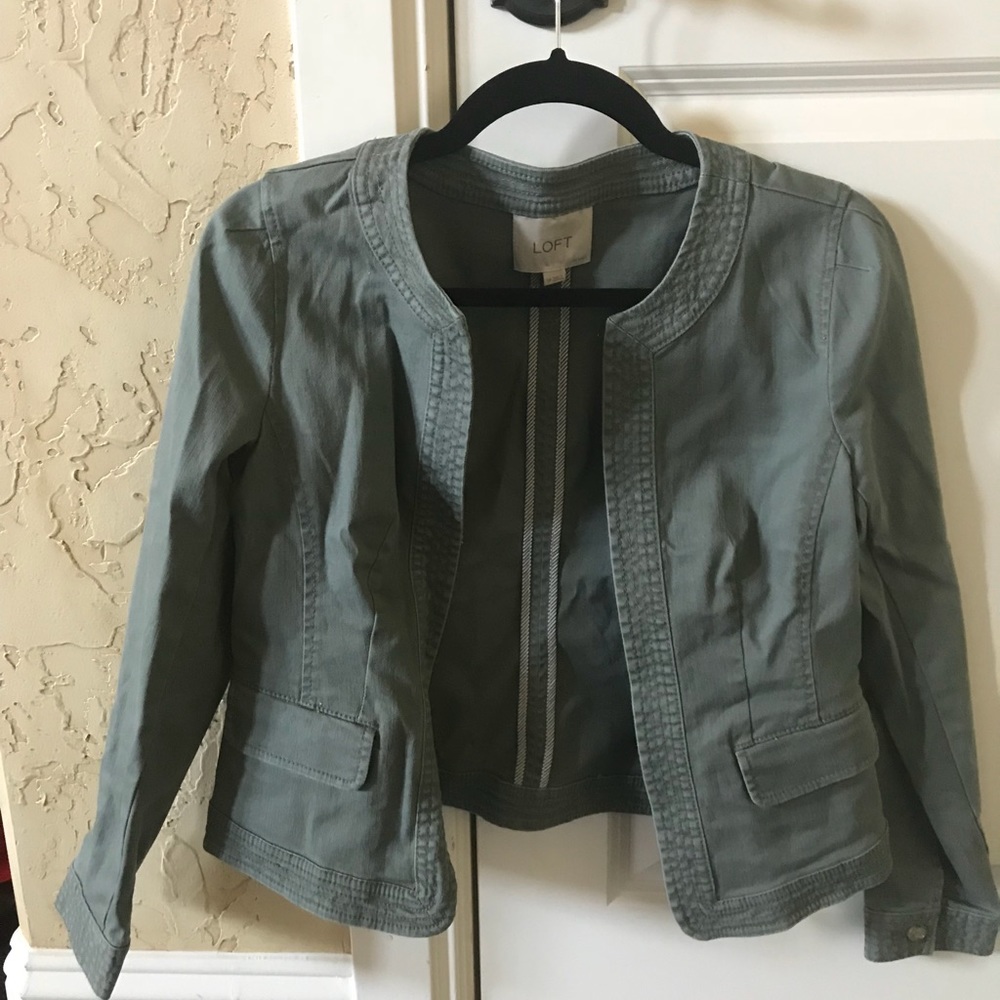 Ann Taylor Loft Collarless Jacket